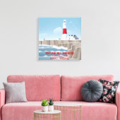 Portland Bill Lighthouse キャンバスプリント (インサイチュ (リビング))