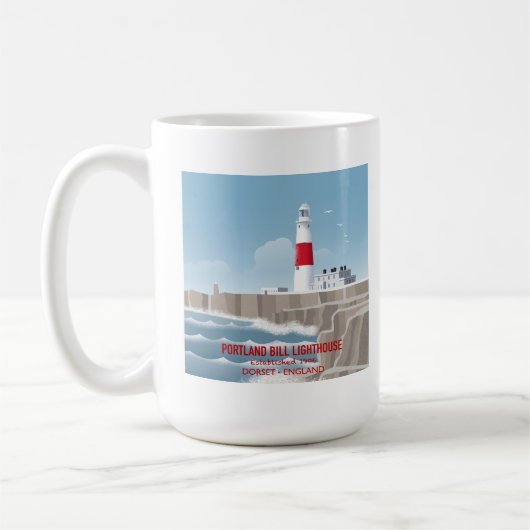 Portland Bill Lighthouse コーヒーマグカップ (左)