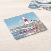Portland Bill Lighthouse スクエアペーパーコースター (アングル)