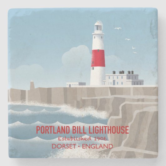 Portland Bill Lighthouse ストーンコースター (正面)