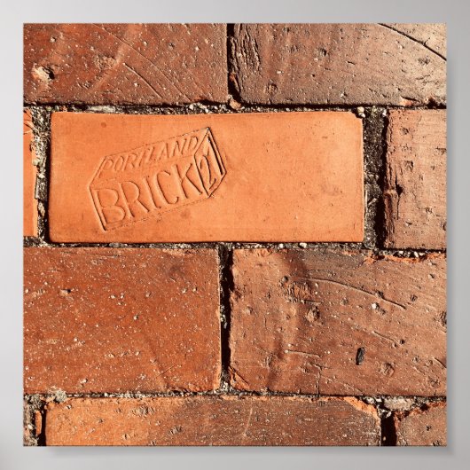 portland brick sidewalk ポスター (正面)