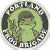 Portland Frog Brigade Sticker シール (正面)