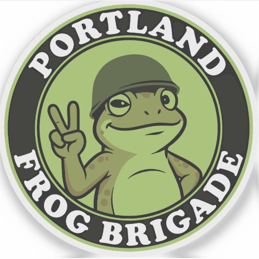 Portland Frog Brigade Sticker シール (正面)