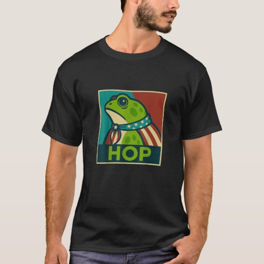 Portland Frog Hop T-Shirt | Funny Retro Amphibian  Tシャツ (正面)