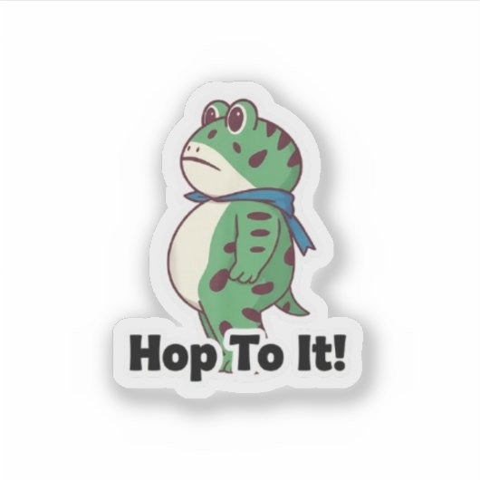 portland frog -Hop To It! Frog Sticker シール (正面)