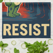 Portland Frog Protest キッチンタオル (折り畳み)