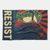 Portland Frog Protest キッチンタオル (横)