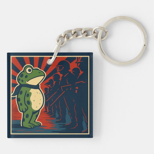 Portland Frog Protest キーホルダー (裏面)