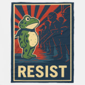Portland Frog Protest フリースブランケット (正面)