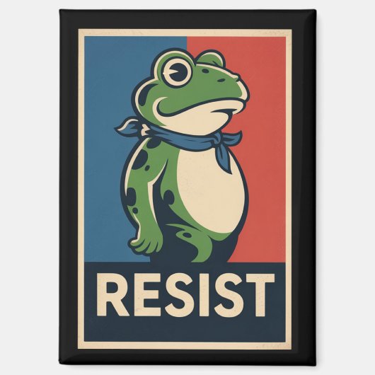 Portland Frog Protest Anti Ice Resistance I Stand マグネット (正面)