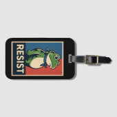 Portland Frog Protest Anti Ice Resistance I Stand ラゲッジタグ (正面横)