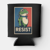 Portland Frog Protest Anti Ice Resistance I Stand  缶クーラー (正面)