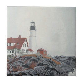 Portland Head Light in Fog タイル