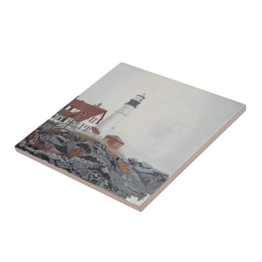 Portland Head Light in Fog タイル (側面)