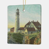 Portland Head Light Watercolor セラミックオーナメント (左)