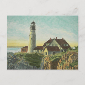Portland Head Light Watercolor ポストカード