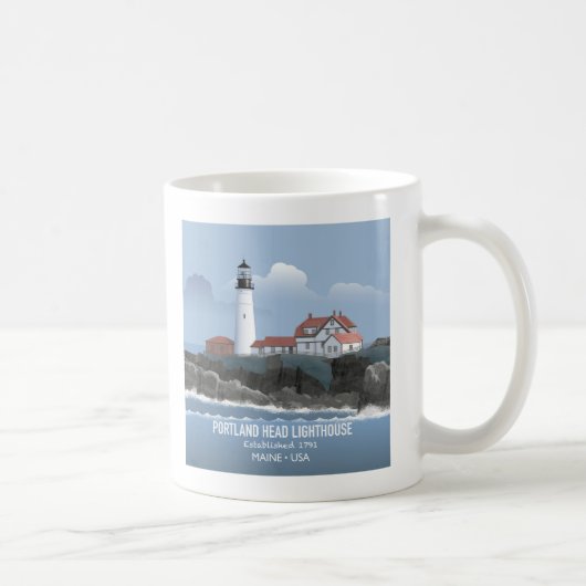 Portland Head Lighthouse コーヒーマグカップ (右)