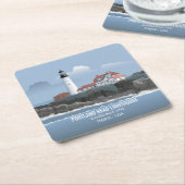 Portland Head Lighthouse スクエアペーパーコースター (アングル)