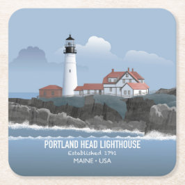 Portland Head Lighthouse スクエアペーパーコースター