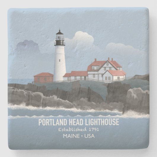 Portland Head Lighthouse ストーンコースター (正面)