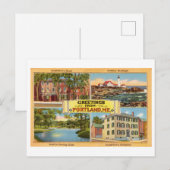 Portland, Maine, Vintage Travel ポストカード (正面/裏面)