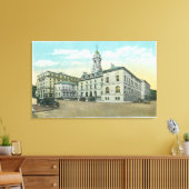 Portland, MaineExterior View of City Hall キャンバスプリント (インサイチュ (リビング))