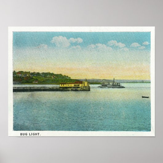 Portland, MaineView of the Bug Light house ポスター (正面)