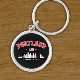 Portland Modern Skyline city キーホルダー
