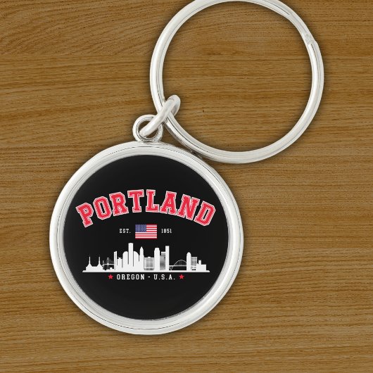 Portland Modern Skyline city キーホルダー