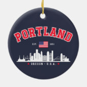 Portland Modern Skyline city セラミックオーナメント (裏面)