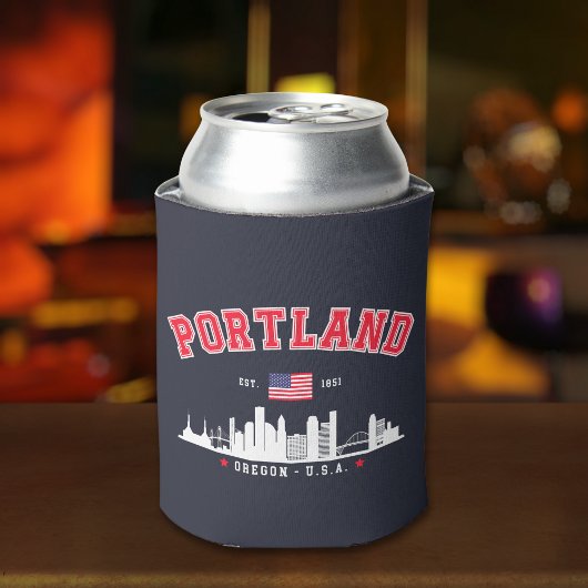 Portland Modern Skyline city 缶クーラー