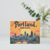 Portland Oregon Skyline   ポストカード (スタンド正面)