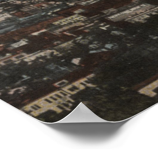 Portland, Oregon - View of Downtown with Mt ポスター (角)