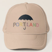 Portland Rain Weather Baseball Cap Trucker Hat キャップ (正面)