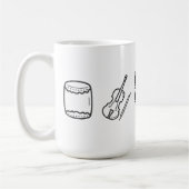 Portland Taiko Large Line Art Mug コーヒーマグカップ (左)