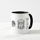 Portland Taiko Line Art Mug マグカップ (正面右)