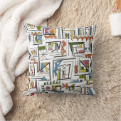 Portland-Whimsical Abstract Geometric Art クッション (ブランケット)