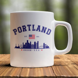 Portland's Urban Silhouette コーヒーマグカップ