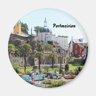 Portmeirionの中心の眺め マグネット