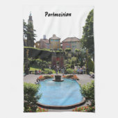 Portmeirionの噴水 キッチンタオル (縦)