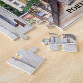 Portmeirion North Walesペンアンドウォッシュスケッチ ジグソーパズル (側面)