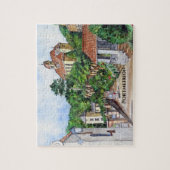 Portmeirion North Walesペンアンドウォッシュスケッチ ジグソーパズル (縦)