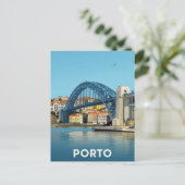 Porto Bridge Douro River Cityscape ポストカード (スタンド正面)