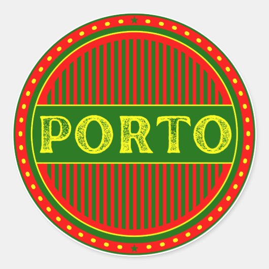 Porto City Pride Emblem – Portuguese Identity ラウンドシール (正面)