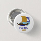 Porto Portugal 2026 International Convention Pin 缶バッジ (正面&裏面)