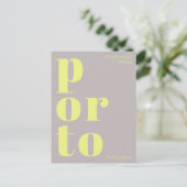 Porto Portugal typography Postcard ポストカード (スタンド正面)