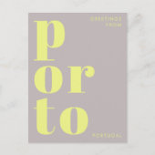 Porto Portugal typography Postcard ポストカード (正面)