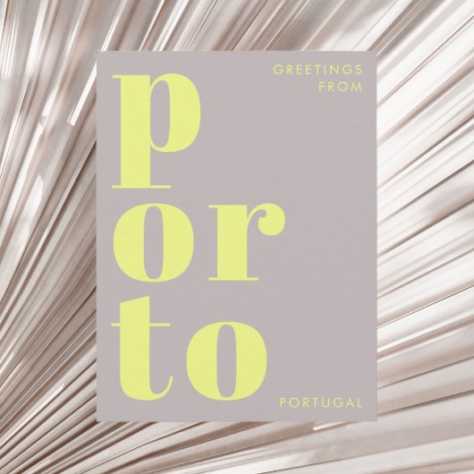 Porto Portugal typography Postcard ポストカード