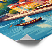 Porto Portugal Vintage Travel Art ポスター (角)
