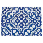 Porto Royale Blue Baroque Elegant Mediterranean ラージペーパーバッグ (正面)